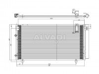 Toyota Avensis Verso 2001-2005 air conditioning radiator