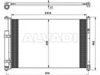 Suzuki Grand Vitara 2005-2017 air conditioning radiator