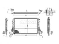 Audi A3 (8P) 2003-2012 ÕHURADIAATOR (INTERCOOLER)