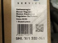 Volvo S80 2009 Salongi ventilaatori reostaat